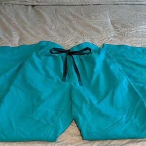 Teal Wide-Leg Pants with Dark Green drawstring! ~ discontinued color!